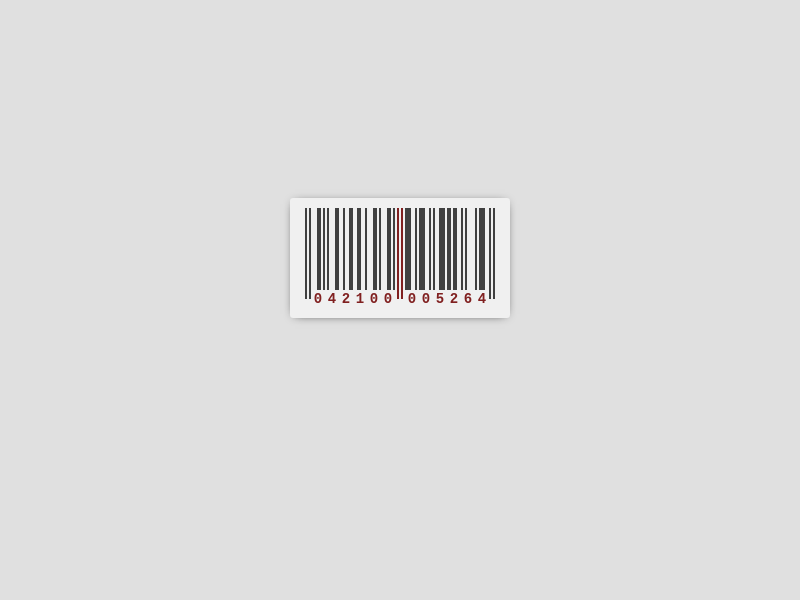 Browser Preview of PURE-CSS-BARCODE